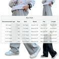 thumbnail image 3 of Hinvhai Baggy Sweatpants for Teen Girls Oversized Wide Leg Loose Sweat Pants Elastic High Waist Drawstring Athletic Casual Joggers Gray 14-15 Years, 3 of 7