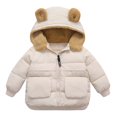 thumbnail image 1 of Abrigo impermeable Honeeladyy para niños y niñas, chaqueta cálida con capucha gruesa de algodón de plumón para otoño e invierno, para niños de 1 a 2 años., 1 of 5