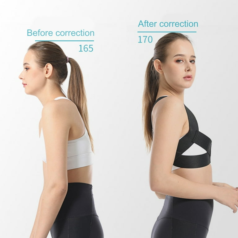 Cheers.US Comfy Brace Posture Corrector-Back Brace for Men and Women- Fully  Adjustable Straightener for Mid Upper Spine Support- Neck Shoulder