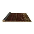 thumbnail image 2 of Ahgly Company Indoor Round Abstract Brown Modern Area Rugs, 5' Round, 2 of 4