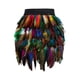 thumbnail image 1 of corta con flecos de plumas para mujer, acampanada, cintura media elástica para cóctel 38cmx50cm Zulema Minifalda, 1 of 8