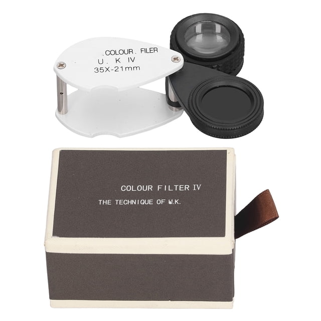 35X Loupe avec Filtre Loupe Pliante pour l'Identification de Bijoux de Laboratoire
