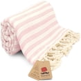 thumbnail image 1 of Toalla de playa Bazaar Anatolia Arpa rosa 100% algodón 180x99 cm, 1 of 9