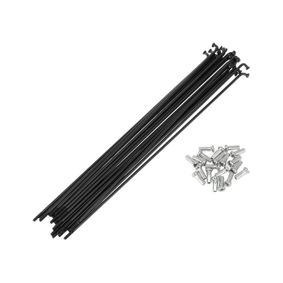 20 Set 13G Bicycle Spokes 205mm Bike Wheel Spokes 304 Stainless Steel Black