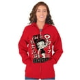 thumbnail image 4 of Kanji Style Retro Cartoon I'm a Boop Zip Hoodie Sweatshirt Women Brisco Brands S, 4 of 5