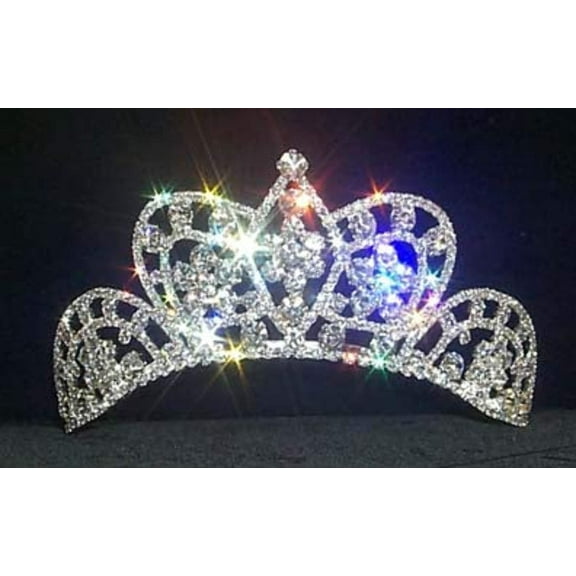 #11868 Small Butterfly Cluster Tiara - Contoured Base