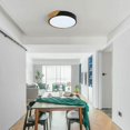 thumbnail image 3 of Lámpara de techo LED moderna para áreas interiores, lámpara ultrafina de roble y hierro no regulable con pantalla acrílica, montaje empotrado minimalista de madera para sala de estar, cocina,, 3 of 5