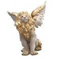 thumbnail image 4 of Estatua de león de resina, escultura de león, decoración moderna y creativa, figura de león, estatua coleccionable de animales para sala de estar, Marrón, 4 of 9
