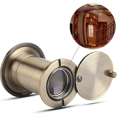 thumbnail image 1 of 220 Degree Wide Angle Security Front Door Peephole Viewer With High Strength Protective Cover(bronze), 1 of 5