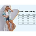 thumbnail image 3 of NFTOEIULA Women Hawaiian Floral Print Oversized Short Sleeve Shirt T-shirt, 3 of 9