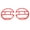 Red, variant on LAZIOEGR 1 Pair Front Headlight Guards Protector Cover, Heavy Duty Exterior Headlamp Frame Replacement for Bronco 2/4 Door 2021-2024, Red, 9.84 inches / 25 cm, 2 Pieces
