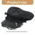 thumbnail image 3 of lanema Lace Hat for Women Cool Beret Hat 2000s Chauffeur Hat Elegant Newsboys Hat Crucifix Pendant Black Dome Painter Hat, 3 of 11