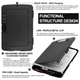 thumbnail image 3 of 3X Clip Board Organizer Clipboards with Storage Nursing Clipboard Foldable File Folder Plastic Clipboard (Black), 3 of 8