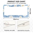 thumbnail image 4 of Coolnut Daisy Flower License Plate Frames 2pcs, Aluminum Universal Car License Plate Holder with Round Hole for US Vehicles, 12"x 6", 4 of 7