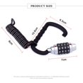 thumbnail image 3 of MEETLOCKS Candado de cable para casco de motocicleta con barra en T Candado para bicicleta reiniciable de 4 dígitos Candado combinado para bicicleta Cable Caribeaner Lock Candado para bicicleta Antirr, 3 of 5