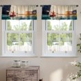 thumbnail image 2 of LALILO Kitchen Curtain Valance Tropical Sunset Polyester Rod Pocket Window Curtain 52"x 18" Set of 2, 2 of 7