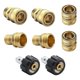 thumbnail image 1 of Durable Pressure Washer Adapter Set Anti Deformed Copper Nozzle for Garden Hose 3/8' 3/4' Quick Connect Kit 8pcs/Set, 1 of 4