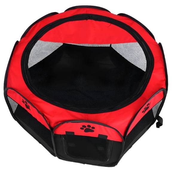 LAMIRO Pet Play Tent, Portable Foldable Cage Exercise & Play Tent Mesh Cover Dog Playpen Exercise Pen Kennel, Indoor & Outdoor Use