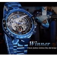 thumbnail image 6 of Winner Self Winding Automatic Men’s Blue Stainless Waterproof Skeleton Watch, 6 of 10