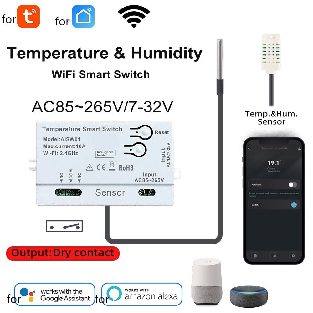 Wifi Temperature And Humidity Sensor With Remote Control Functionality