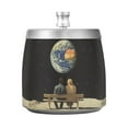 thumbnail image 7 of Yayeee Ashtray with Lid for Cigarette Smokeless Stainless Steel Home Ash Holder, Sitting on The Moon, 7 of 7