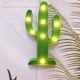 thumbnail image 2 of Bonita luz nocturna LED de cactus para habitación infantil, dormitorio, fiesta, jardín y decoración del hogar (verde)., 2 of 5