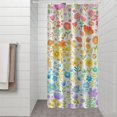 thumbnail image 2 of Light Pioneer Flower Pattern Shower Curtain 36"x72" ,Bathroom Decorative Shower Curtains Set with 12 Hooks,Modern Waterproof Washable Shower Curtain, 2 of 6