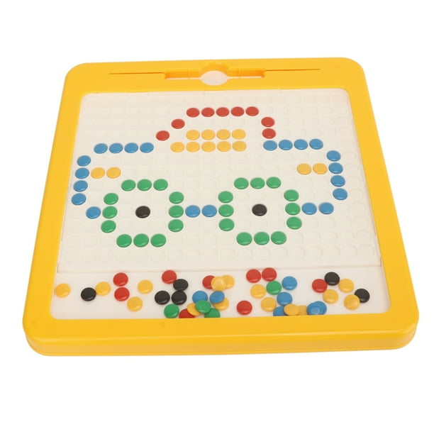 Magnetic Dots Drawing Board Improve Imagination Yellow Burr Free Educational Magnetic Doodle Board With 12 Double Sided Card Magnetic Pen For Gifts Walmart