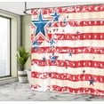 thumbnail image 5 of Ambesonne American Flag Shower Curtain, Star and Stripes, 69"Wx84"L, Vermilion Blue, 5 of 5