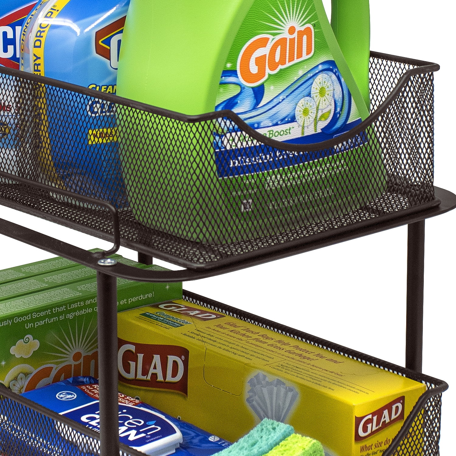 Sorbus 2-Tier Organizer Baskets with Mesh Sliding Drawers