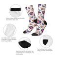 thumbnail image 3 of Sigee rock Skull record Retro for Contrast Design Soft Moisture-Wicking Socks Crew Casual Athletic Stretchy Loose Middle Tube Socks, 3 of 6