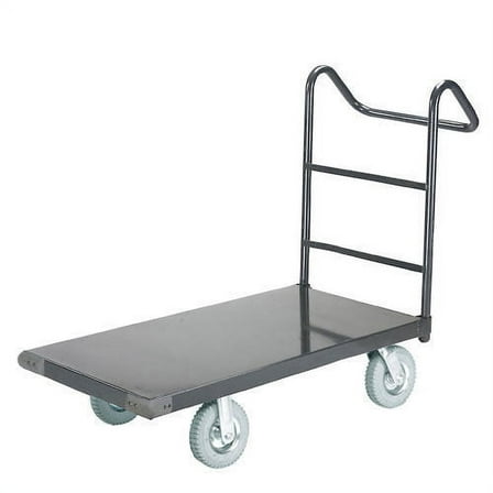 Platform Truck w/Steel Deck, 8" Pneumatic Casters with Ergo Handle, 72 x 36, 1200 Lb. Capacity