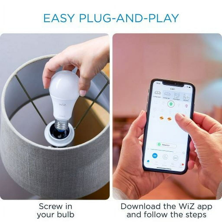 Tunable White A19 LED 60-Watt Equivalent Dimmable Smart Wi-Fi Wiz Connected Wireless Light Bulb (4-Pack) Tunable White A19 LED 60-Watt Equivalent Dimmable Smart Wi-Fi Wiz Connected Wireless Light Bulb (4-Pack)