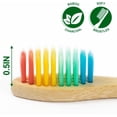 thumbnail image 2 of Mistayd Biodegradable Bamboo Toothbrushes. 10 Piece BPA Free Soft Bristles Toothbrushes. Natural. Eco-Friendly. Green and Compostable (Multicolored Bristles), 2 of 5