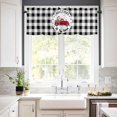 thumbnail image 2 of Christmas Kitchen Valances for Windows 60x18 Inch Kitchen Curtains Valances Rod Pocket Black Plaid Xmas Truck Gnomes Snowflake Bathroom Window Valances for Window Treatment Decor, 2 of 6
