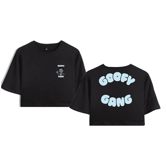 Morgan Jay Merch Goofy Gang Logo Crop Top T-shirt Suits Fashion Women Girls Short Sleeve Tees