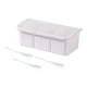 thumbnail image 2 of Contenedor de condimentos Frascos de especias Dispensador de especias Utensilio de cocina Almacenamiento de condimentos 3 rejillas, 2 of 9