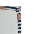 thumbnail image 2 of Ambesonne Floral Fitted Sheet, Anchor Striped Backdrop, Queen Size, White Blue and Red, 2 of 2