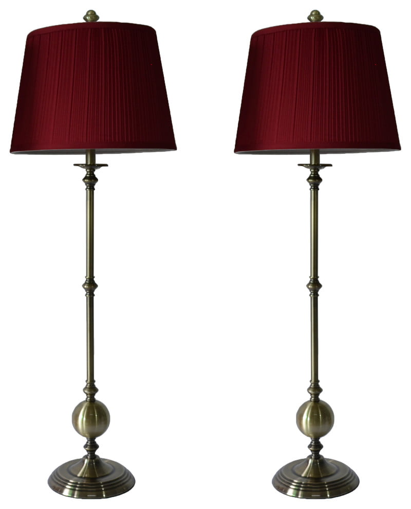 Set of 2 Bastille Buffet Lamps With Shades 