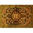 thumbnail image 1 of Ahgly Company Machine Washable Indoor Rectangle Persian Yellow Traditional Area Rugs, 7' x 9', 1 of 4