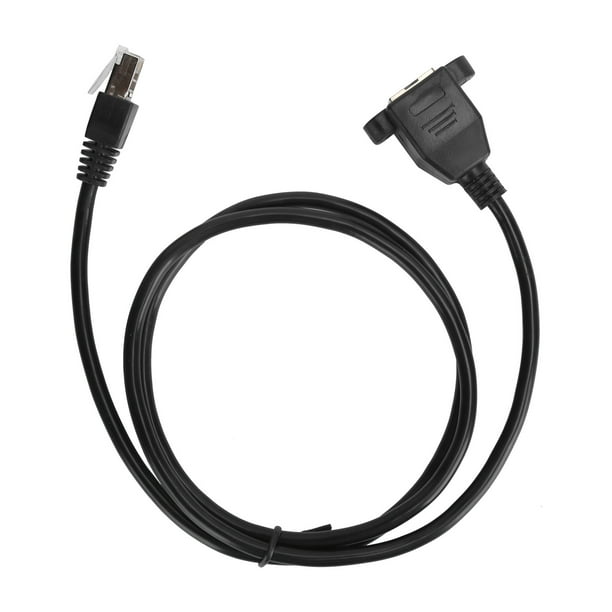 Conector Ethernet Cable RJ45 Cat6 Cable LAN macho a hembra de 1 metro con orificio para tornillo de base de fijación