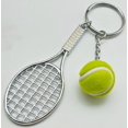 thumbnail image 4 of Mini lindo llavero de fútbol llavero de bolos llavero de tenis llavero de béisbol para hombres mujeres niños niñas regalos, 4 of 5