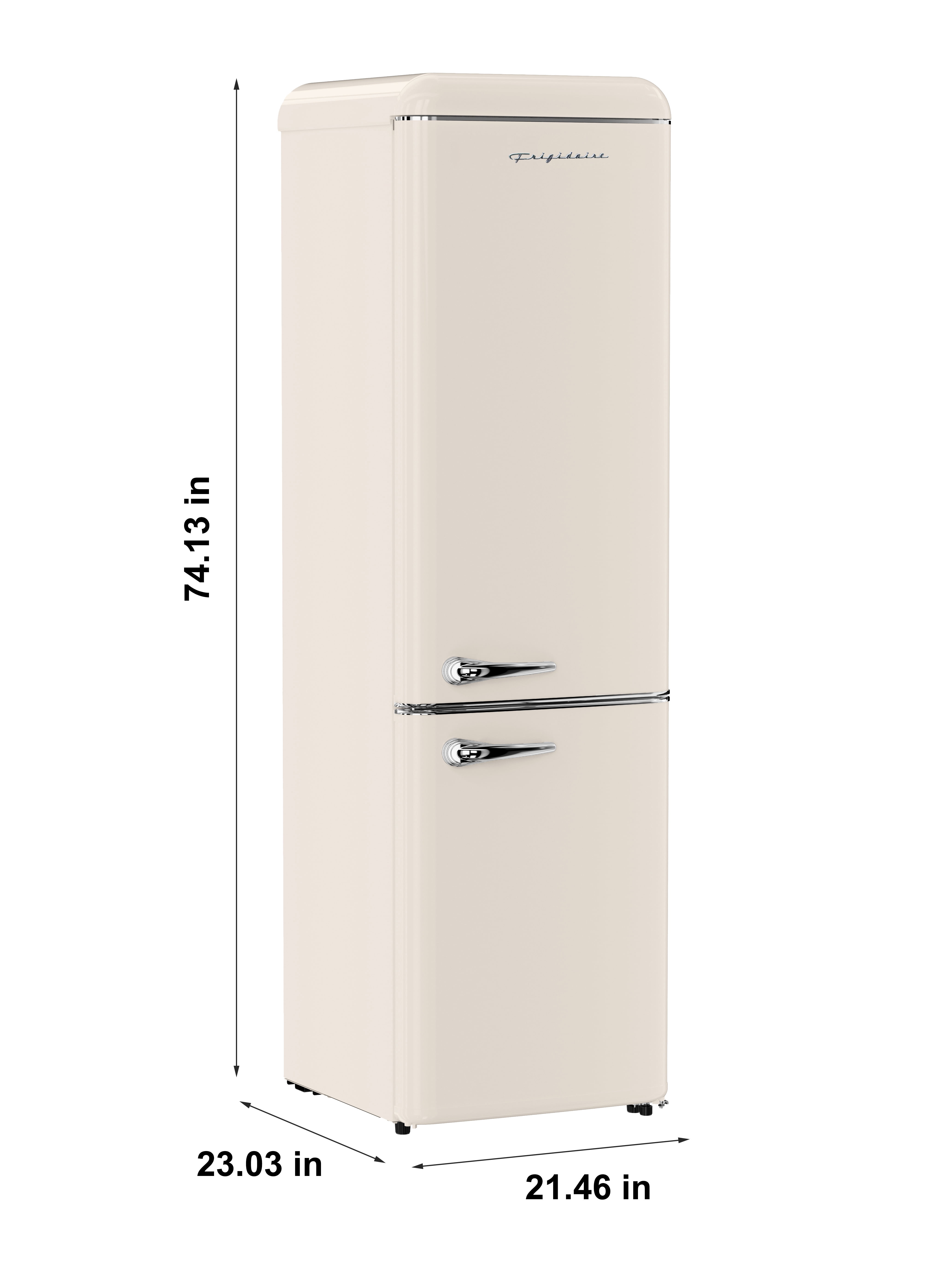 Frigidaire 9.0 Cu. ft. Bottom Mount Retro Refrigerator, Apartment Size Compact Fridge in Cream