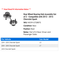 thumbnail image 2 of Rear Wheel Bearing Hub Assembly Set of 2 - Compatible with 2013 - 2015 Chevy Spark 2014, 2 of 2