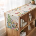 thumbnail image 6 of Table Runners 72 Inches Long Dress Scarves, Easter Gnomes Farmhouse Kitchen Table Runner, Coffee Tablerunners, Spring Watercolor Bunny Tulip Flower Beige 16x72 Inch, 6 of 9
