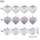 thumbnail image 3 of Plastic Heart Shaped Ornaments Hanging Decorations for Christmas Wedding Party Decor 24 Count, 3 of 6