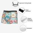 thumbnail image 3 of Yiaed Colorful Donut Print Men's Soft Cotton Boxer Shorts Breathable Boxers Underwear Moisture-Wicking Underwear Stretch Boxer Briefs for Man-Small, 3 of 5