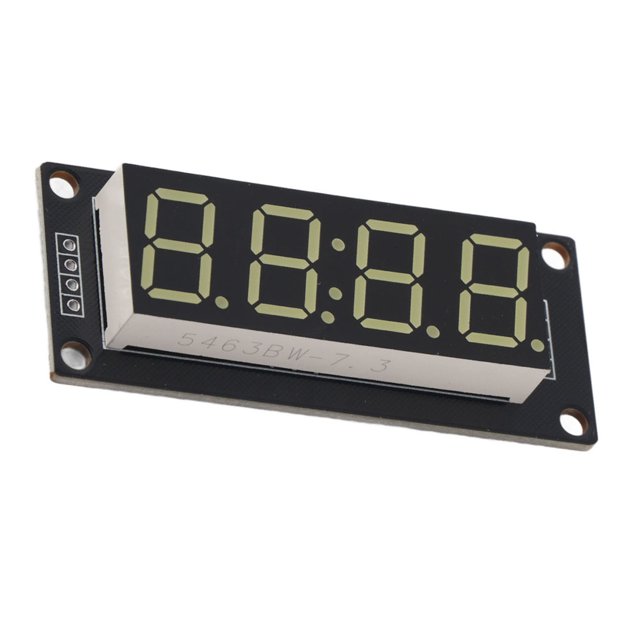 Led Display Module Led Segmented Display 7 Segment Digital Tube LED Display Tube Module 4-Digit 7-Segment White Display Color Fits For Use Library TM1637.h ANGGREK Otros