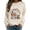 Beige, variant on Halloween Sweatshirt for Women Sweatshirt for Daily Comfort and Casual with Cutout Detail Black S