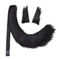 thumbnail image 1 of Ensemble 3 Pcs Oreilles et Queue en Peluche Ajustables pour Carnaval Halloween Robe Femmes Filles Noir, 1 of 10